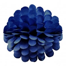 Бумажный шар цветок 20см (лазурно-синий 0005)